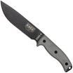 ESEE Model 6 black blade, grey handle 6P-B com bainha preta + clipe de cinto