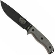 ESEE Model 6 black blade, manico grigio 6P-KO coltello da sopravvivenza senza fodero