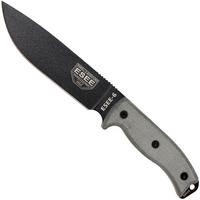 Image pour ESEE Model 6 black blade, grey handle 6P avec étui brun + clip ceinture