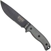 ESEE Model 6 Serrated 6S survival knife with black sheath + belt clip