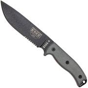 ESEE Model 6 Serrated 6S survivalmes com bainha preta + clipe de cinto