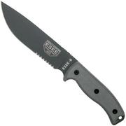 ESEE Model 6 Tactical Gunsmoke, grey handle 6S-TG com bainha preta + clipe de cinto