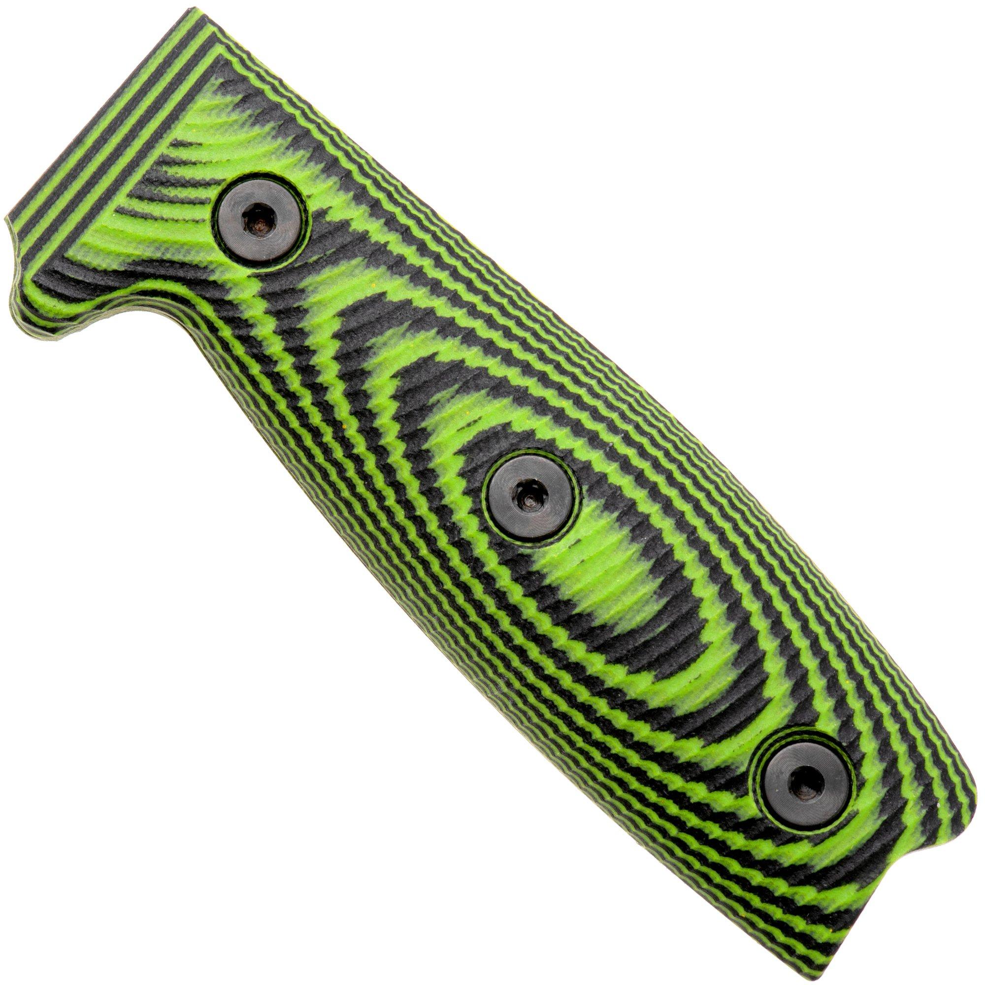 ESEE-3 scales EE-ESEE3-3D-007, 3D Neon Green Black G10, handle scales