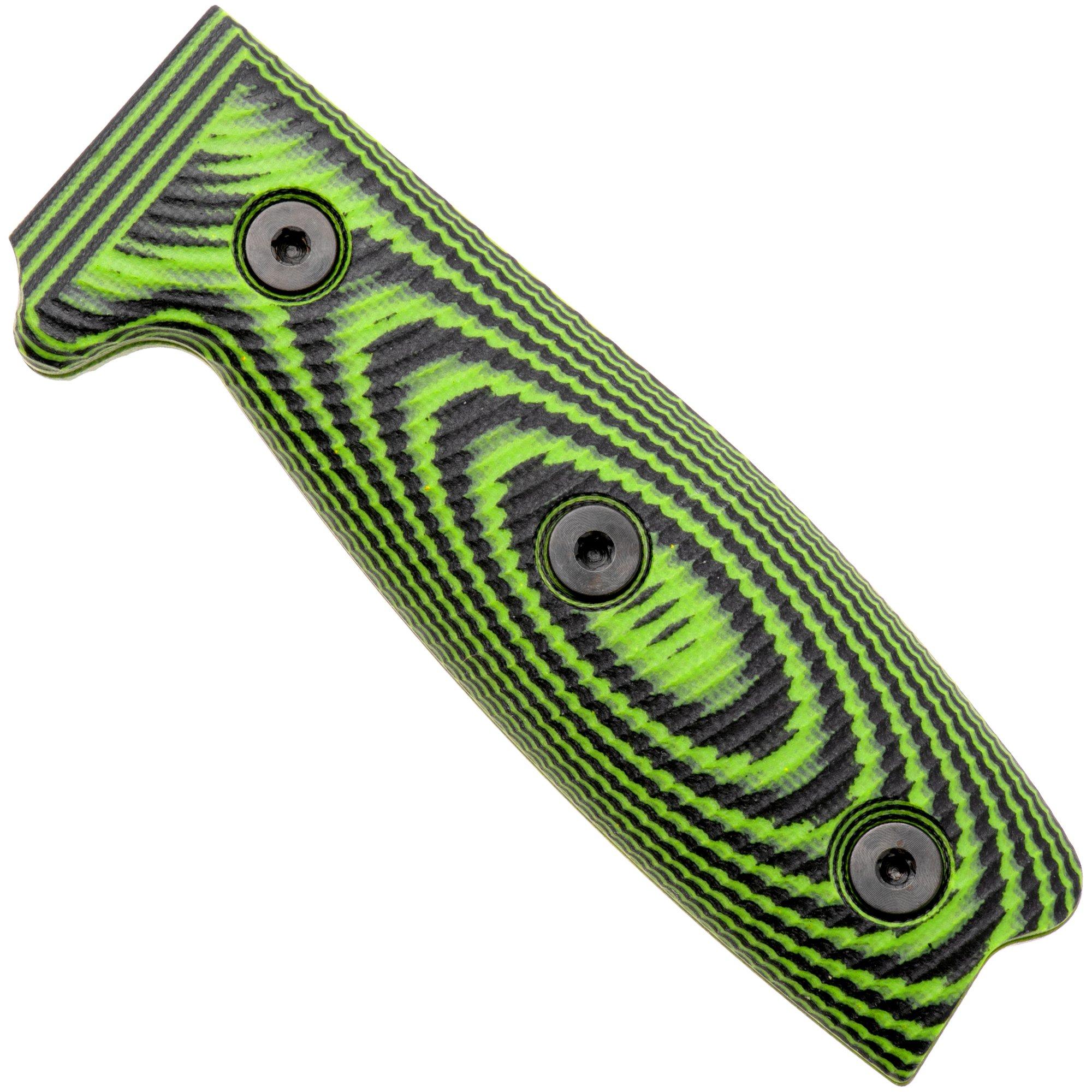 ESEE-4 Scales EE-ESEE4-3D-007, 3D Neon Green Black G10, Griffschalen
