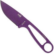 ESEE Izula Purple IZULA-PURP cuchillo de cuello con funda blanca + clip de cinturón