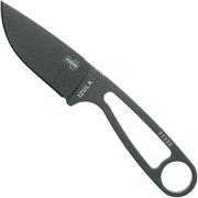 ESEE Izula Tactical Gunsmoke IZULA-TG-B cuchillo de cuello con funda negra, mango y clip de cinturón