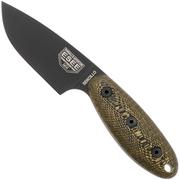 Obraz dla Nóż z głownią stałą ESEE Sencillo SENCILLO-A2C-RMB Black DLC A2, Brown Burlap Micarta, projekt Jeff Randall