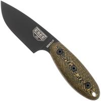 Obraz dla Nóż z głownią stałą ESEE Sencillo SENCILLO-A2C-RMB Black DLC A2, Brown Burlap Micarta, projekt Jeff Randall