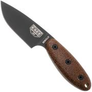Obraz dla Nóż z głownią stałą ESEE Sencillo Black DLC MagnaCut, Brown Micarta, projekt Jeff Randall