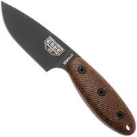 Obraz dla Nóż z głownią stałą ESEE Sencillo Black DLC MagnaCut, Brown Micarta, projekt Jeff Randall