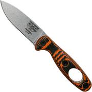 ESEE Xancudo S35VN Schwarz Orangefarbenes G10 mit Loch XAN1-006 feststehendes Messer