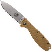 ESEE Knives Zancudo D2 Coyote Brown-Stonewashed, BRKR2CB pocket knife