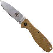 ESEE Knives Zancudo AUS8 Coyote Brown-Stonewashed, BRKR1CB coltello da tasca