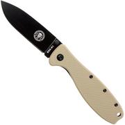 ESEE Knives Zancudo D2 Desert Tan-Black, BRKR2DTB pocket knife