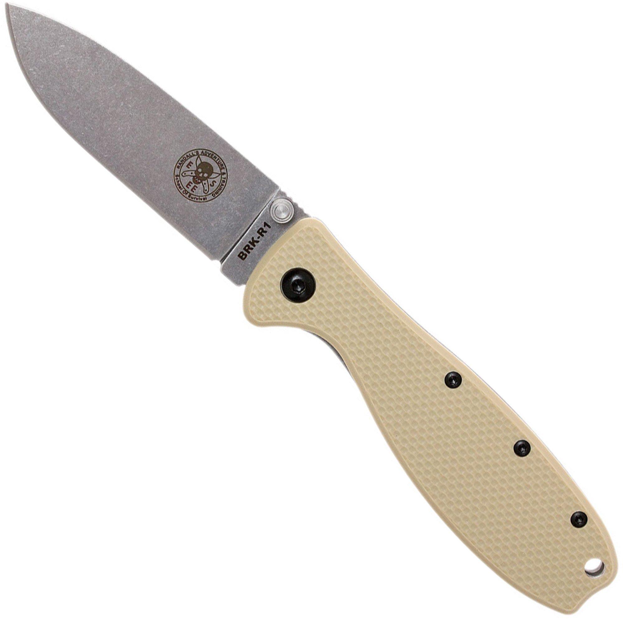 ESEE Knives Zancudo AUS8 Desert Tan-Stonewashed, BRKR1DT couteau de poche