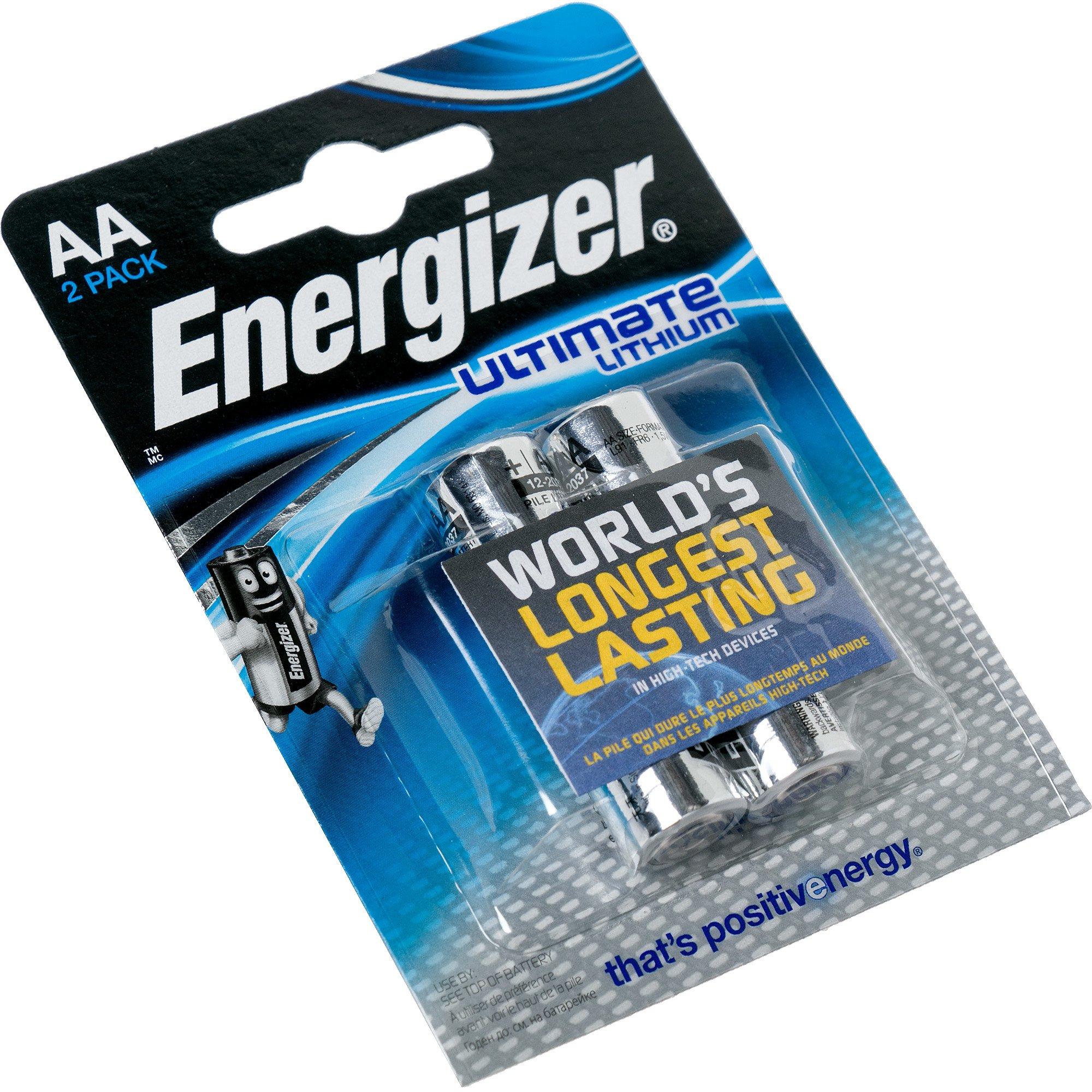 AA Energizer Ultimate Lithium (L91) Batteries (2-Card)