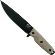 EKA RTG1 Black Blade, Canvas Micarta cuchillo de supervivencia