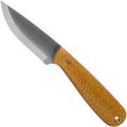 Brisa Necker 70, 001 Scandi Mustard Micarta, cuchillo de cuello