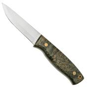 Brisa Trooper 95, 12C27 Scandi, Stabilized Curly Birch fixed knife