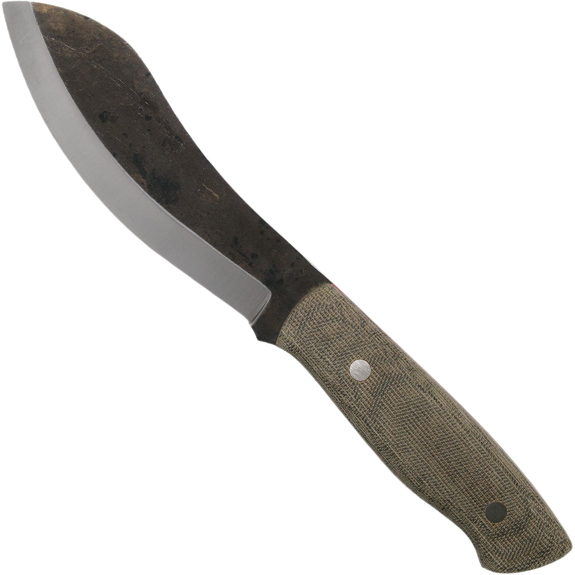 Brisa Nessmuk 125 Green Canvas Micarta 32088 Outdoormesser
