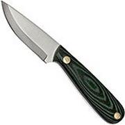 EnZo Necker 70, groen micarta, lederen sheath 9804