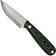 Afbeelding voor EnZo Necker 70, groen micarta, lederen sheath 9804