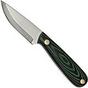 Image for Enzo Necker 70, green micarta, leather sheath 9804