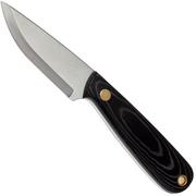 Brisa Necker 70, micarta negro, funda de cuero 9806