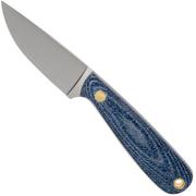 Brisa Necker 70 Ringo, jeans micarta, leather sheath 9821