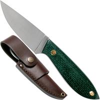 Image pour Brisa Bobtail 80 green micarta handle, 12C27, Multicarry sheath 9957