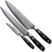 Eden Classic Damast ensemble de couteaux (3 pièces)