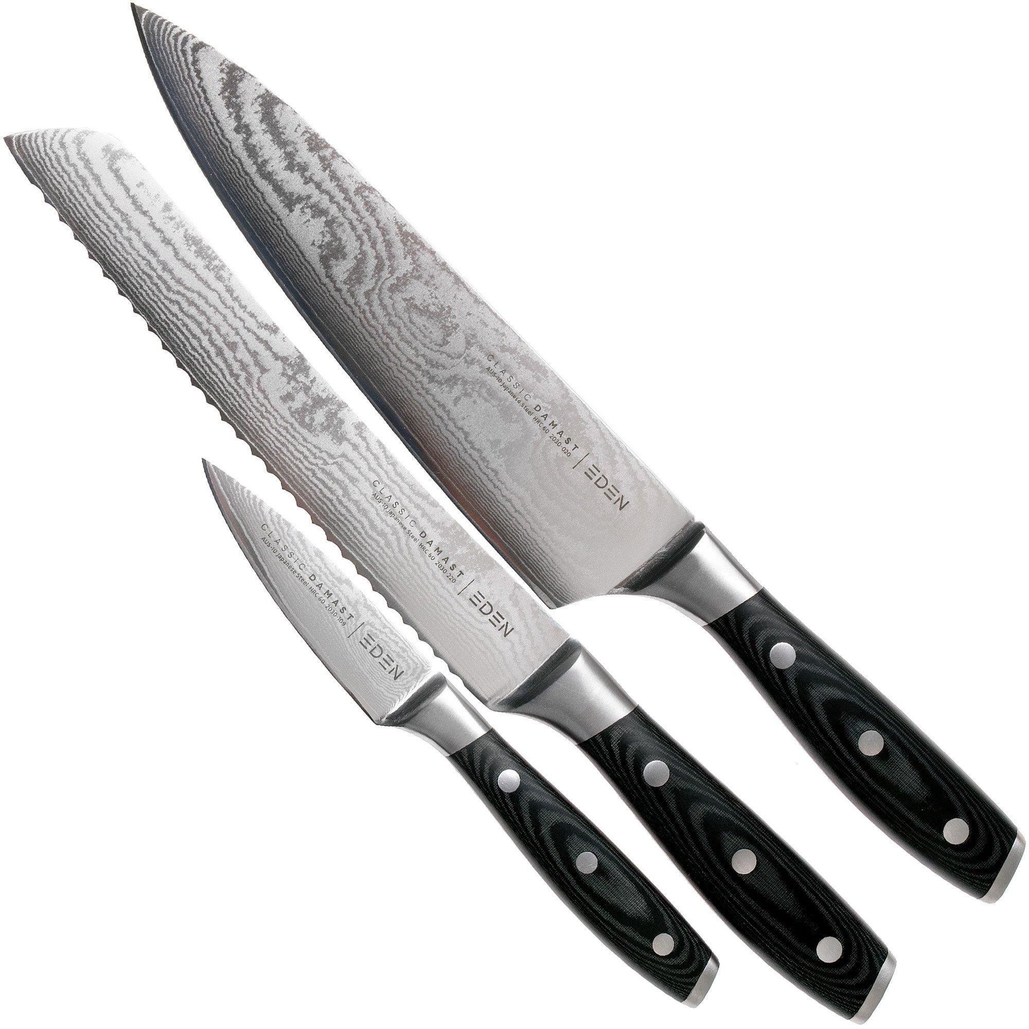 Zestaw noży Eden Classic Damast 2030-S02, 3 szt.