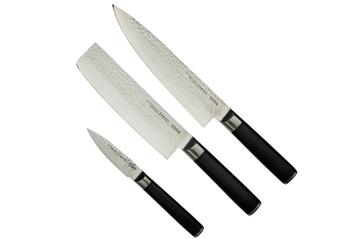 Eden Hammered Damast 2031-S02, Juego de cuchillos de cocina de 3 piezas