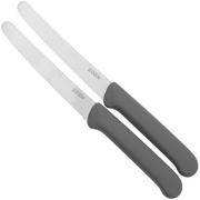 Eden Tomatenmesser mit Wellenschliff, hellgrau, 11 cm, Set mit 2 Stück