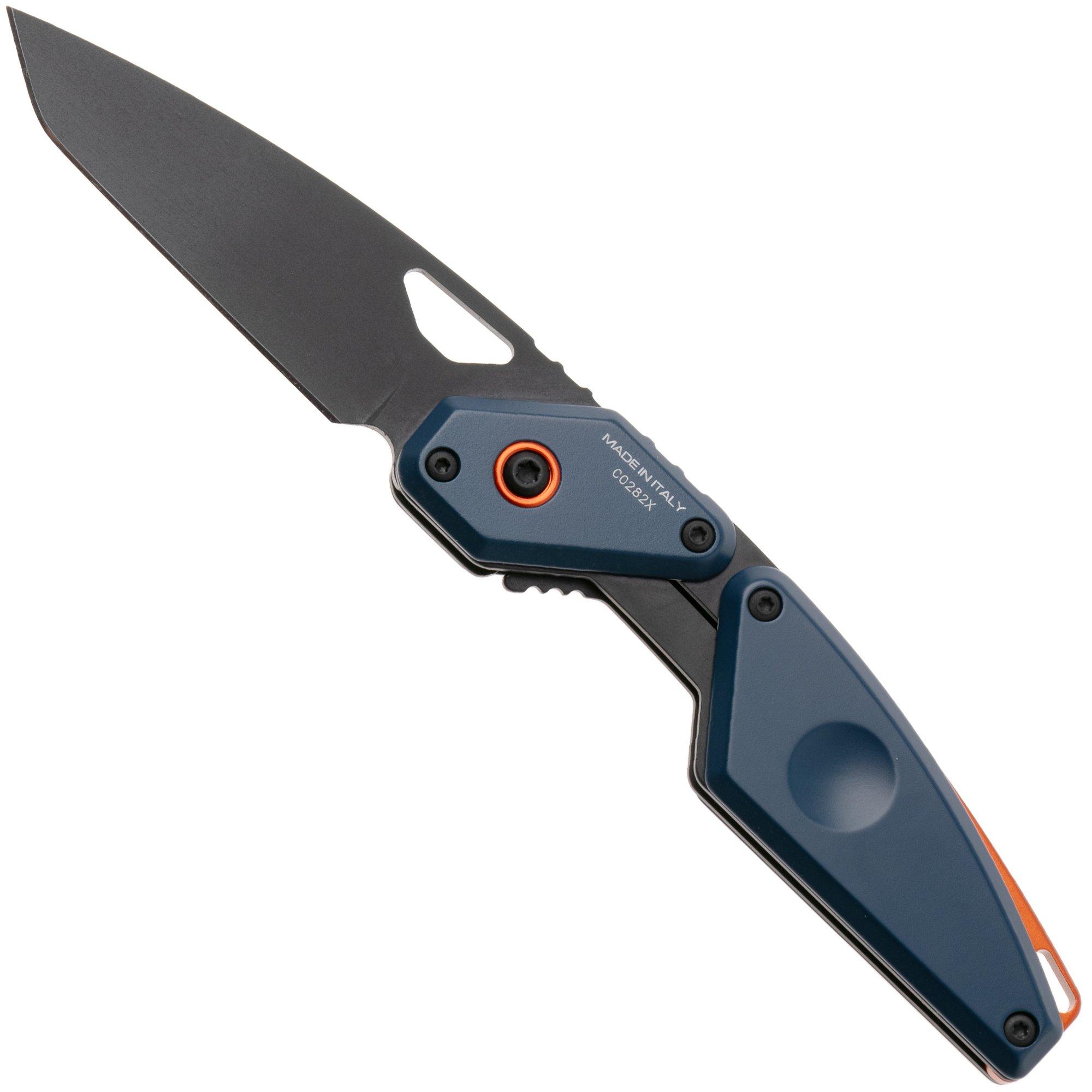 Extrema Ratio Aero 04.1000.0180/NIT/BLK/C3/A10, Nitrogen, Blue Orange Aluminium, coltellino tascabile