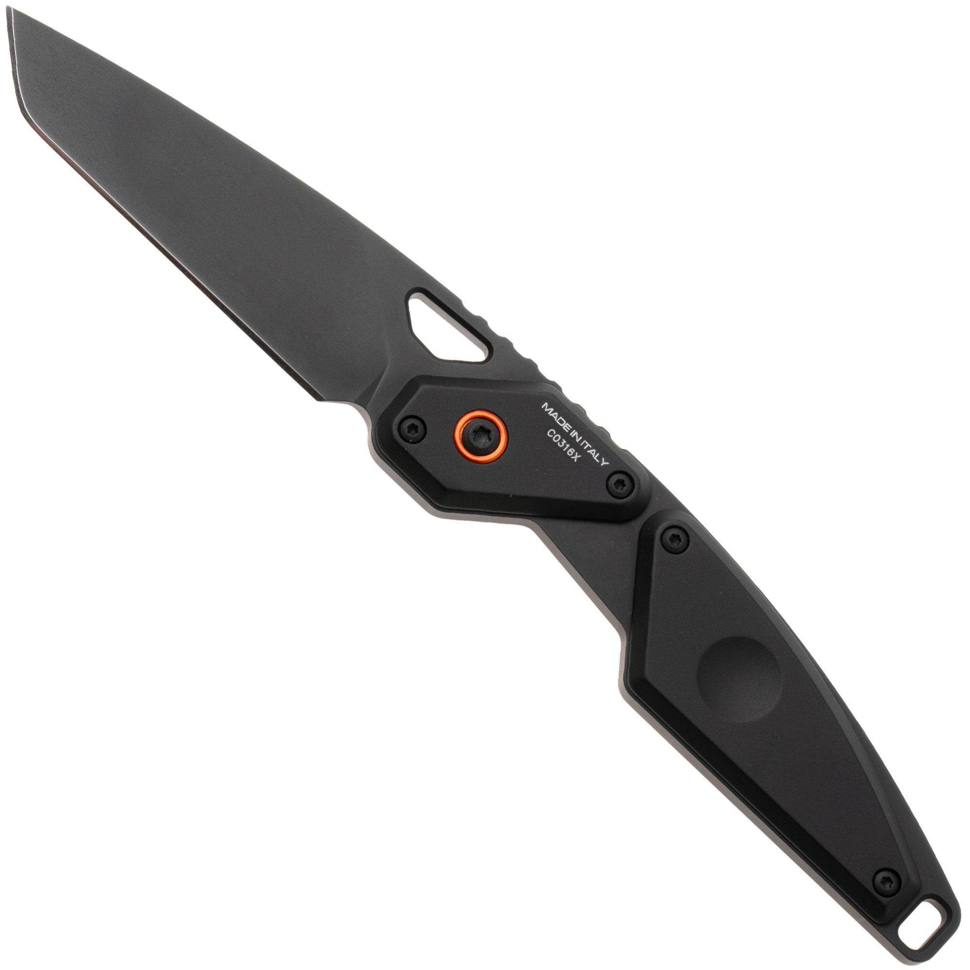 Extrema Ratio Aero FX 04.1000.0182/NIT/BLK/A1/A10, Nitrogen, Black Orange Aluminium, vaststaand mes