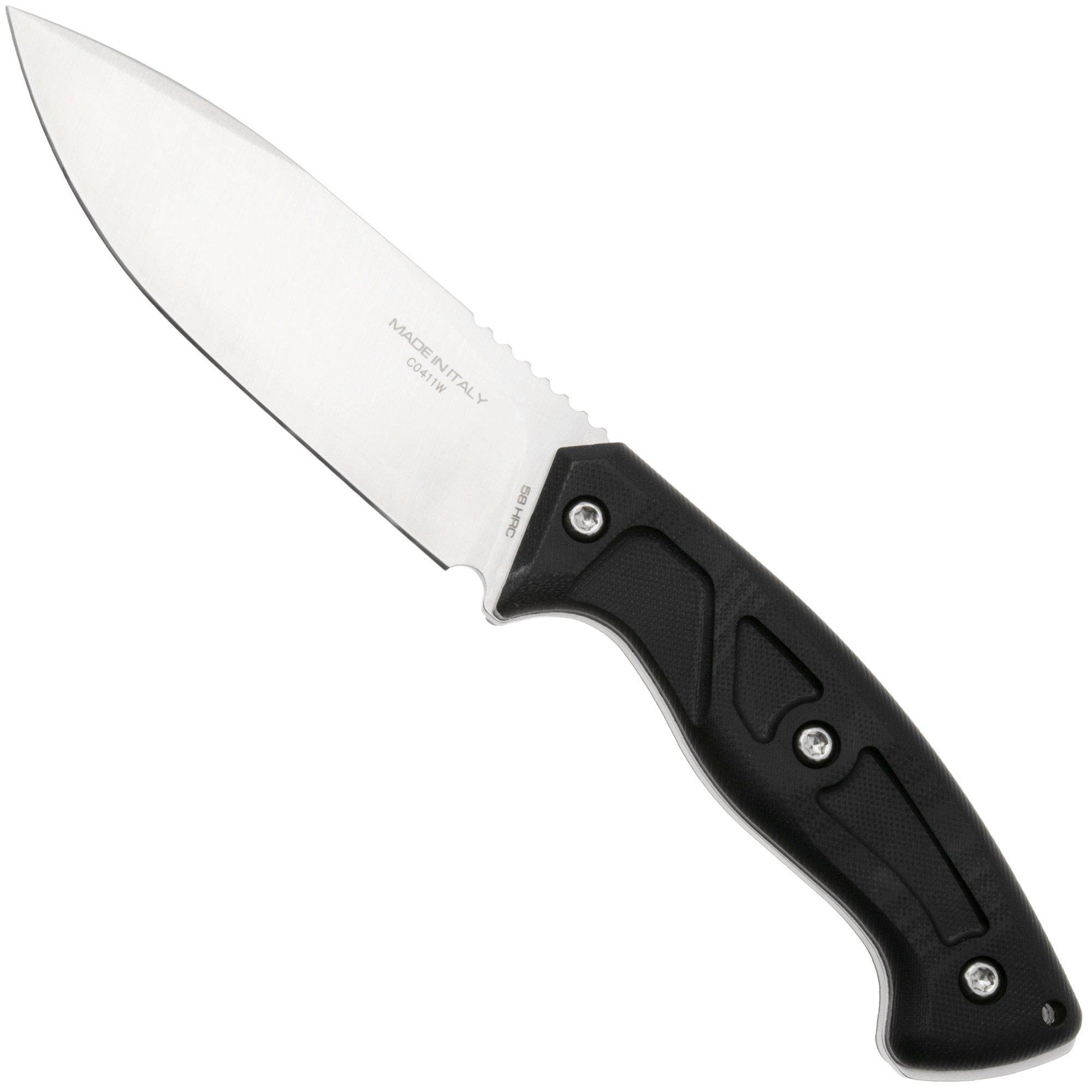 Extrema Ratio Venatus 04.1000.0089/NIT/SAT-BL, Satin Nitrogen, Black G10 hunting knife
