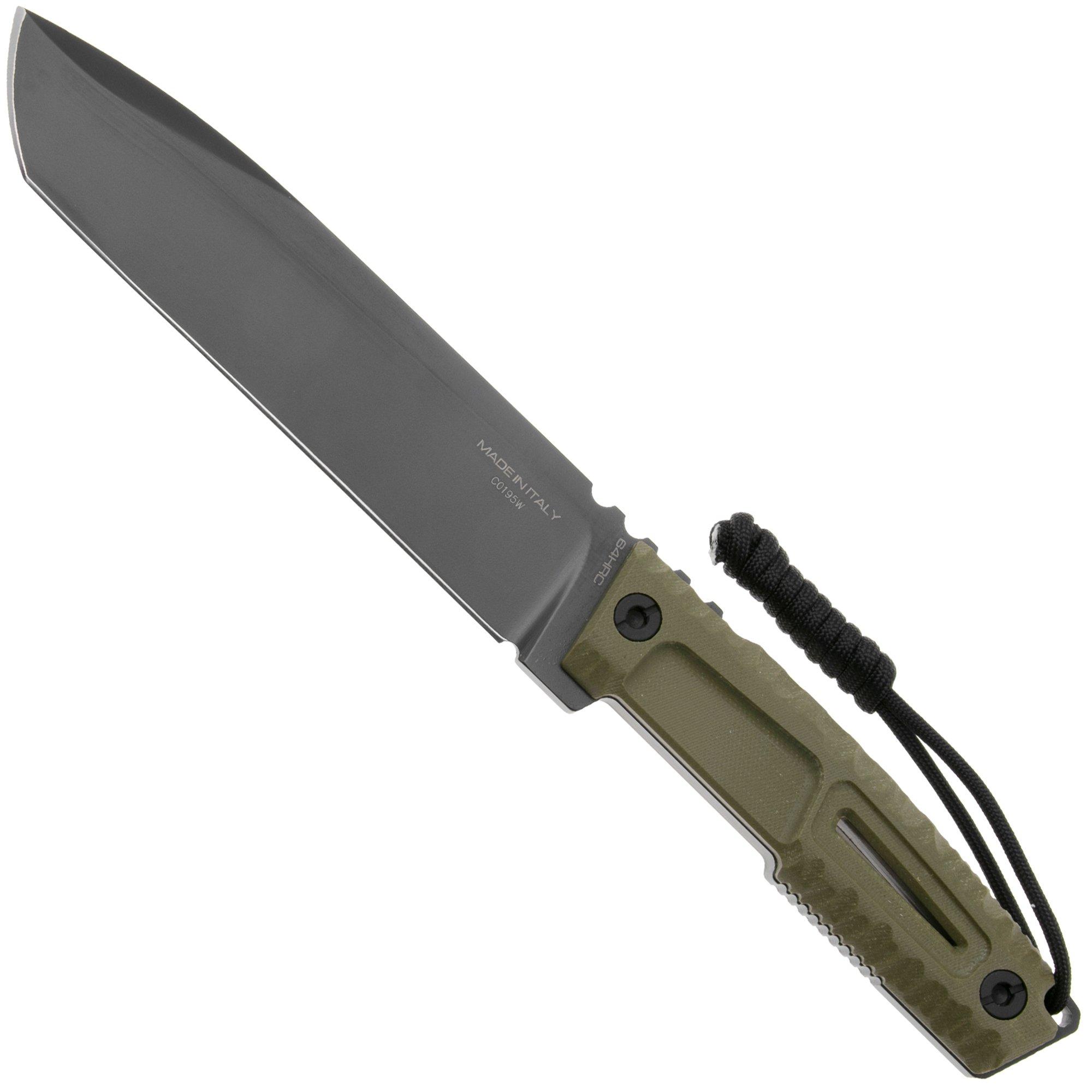 Extrema Ratio Tuscan 04.1000.0106/S6/BLK-GRN, Black Böhler S600, OD Green G10 vaststaand mes