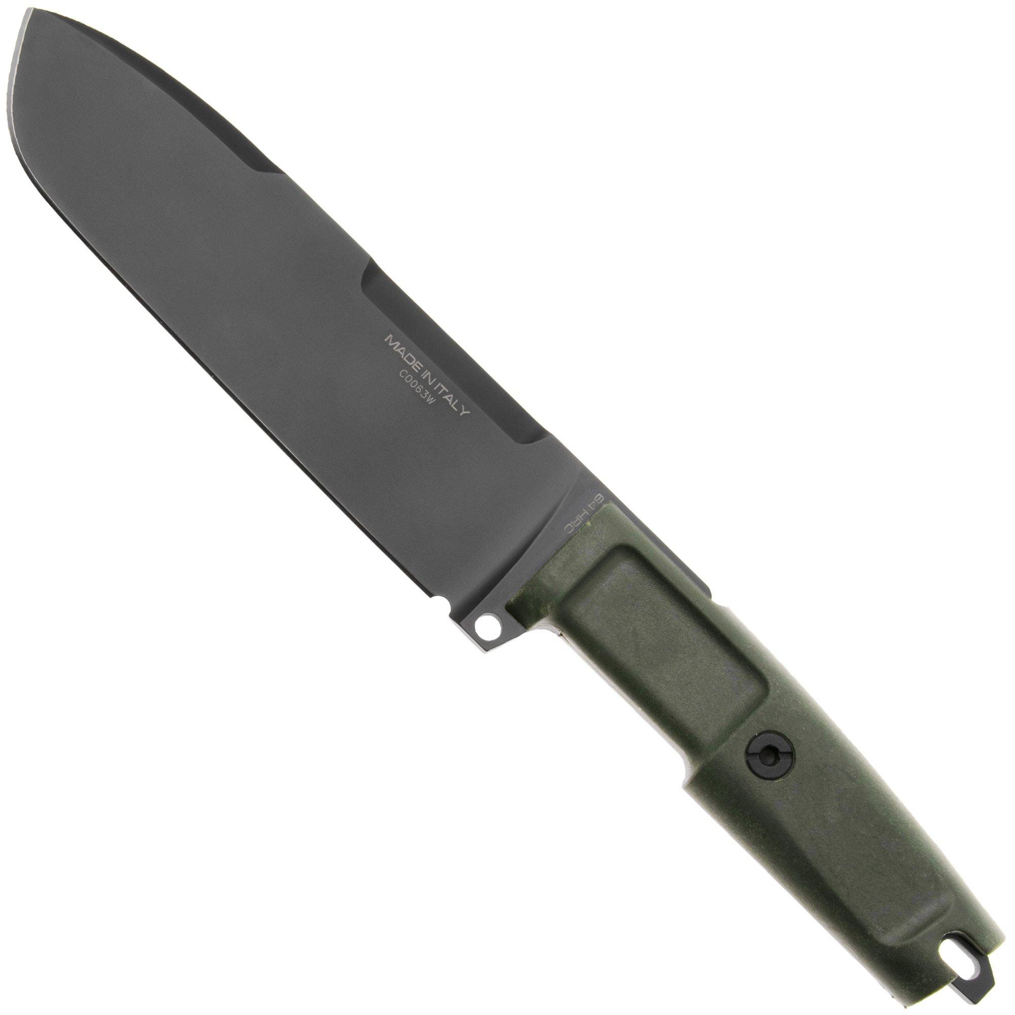 Extrema Ratio Ontos II 04.1000.0122/S6/BLK-GRN, Black Böhler S600, OD Green Forprene, vaststaand mes