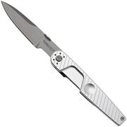 Afbeelding voor Extrema Ratio LKU01 Urban Sideral 04.1000.0243/U/SD-ARG, Sand Blasted Böhler N690, Silver Aluminum zakmes, Danilo Rossi Lajolo di Cossano design