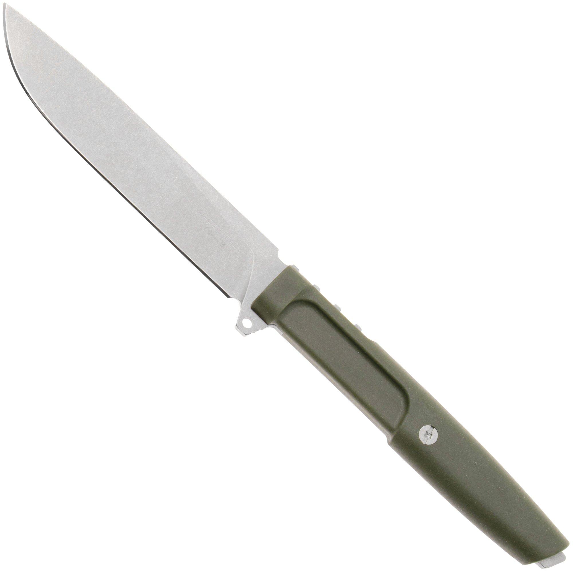 Extrema Ratio Vipera 04.1000.0484/NIT/SW/GRN, Stonewashed Nitrogen, Ranger Green Forprene fixed knife