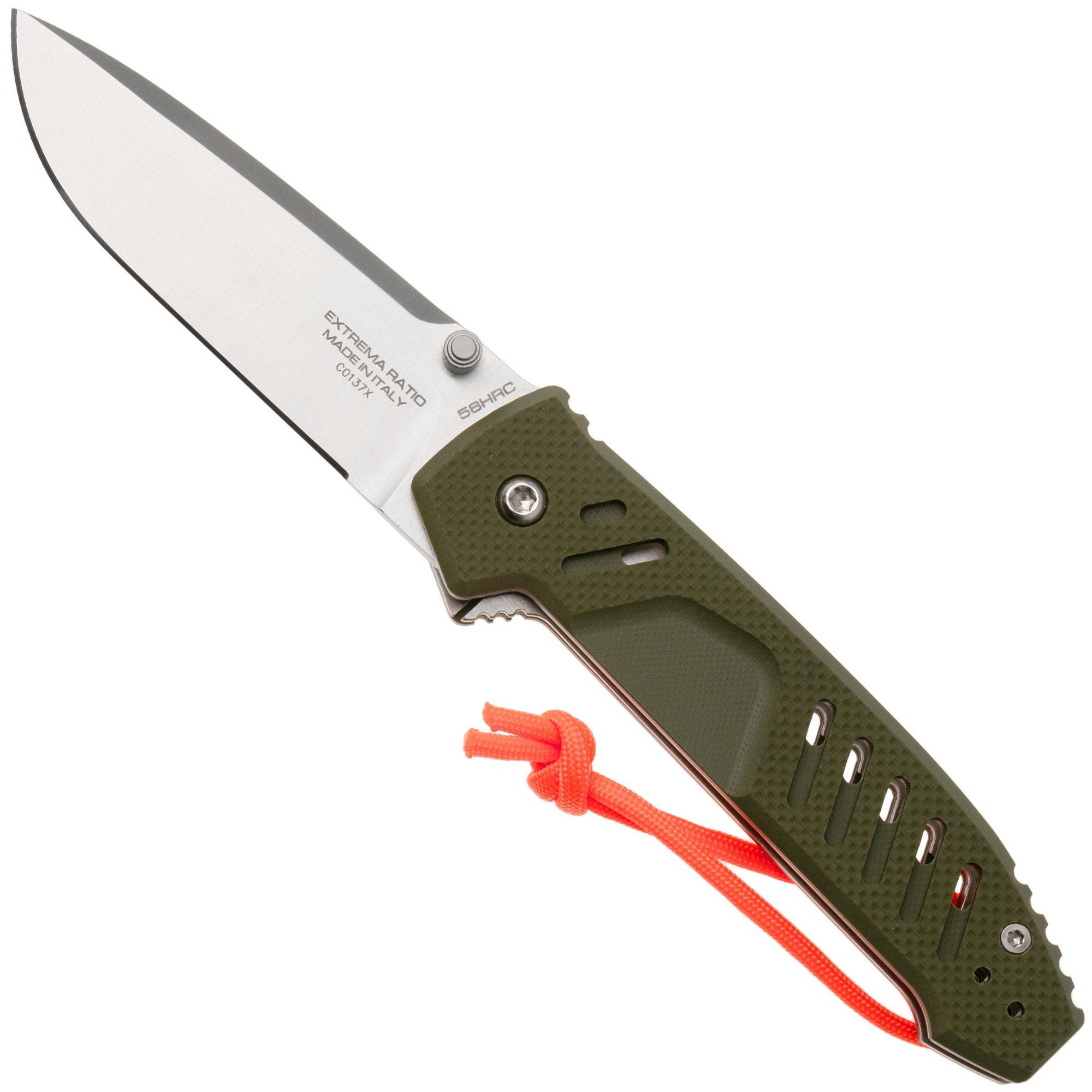 Extrema Ratio MF1 EVO D 04.1000.0232/NIT-S/G10 G, Satin Nitrogen, OD Green G10 Taschenmesser