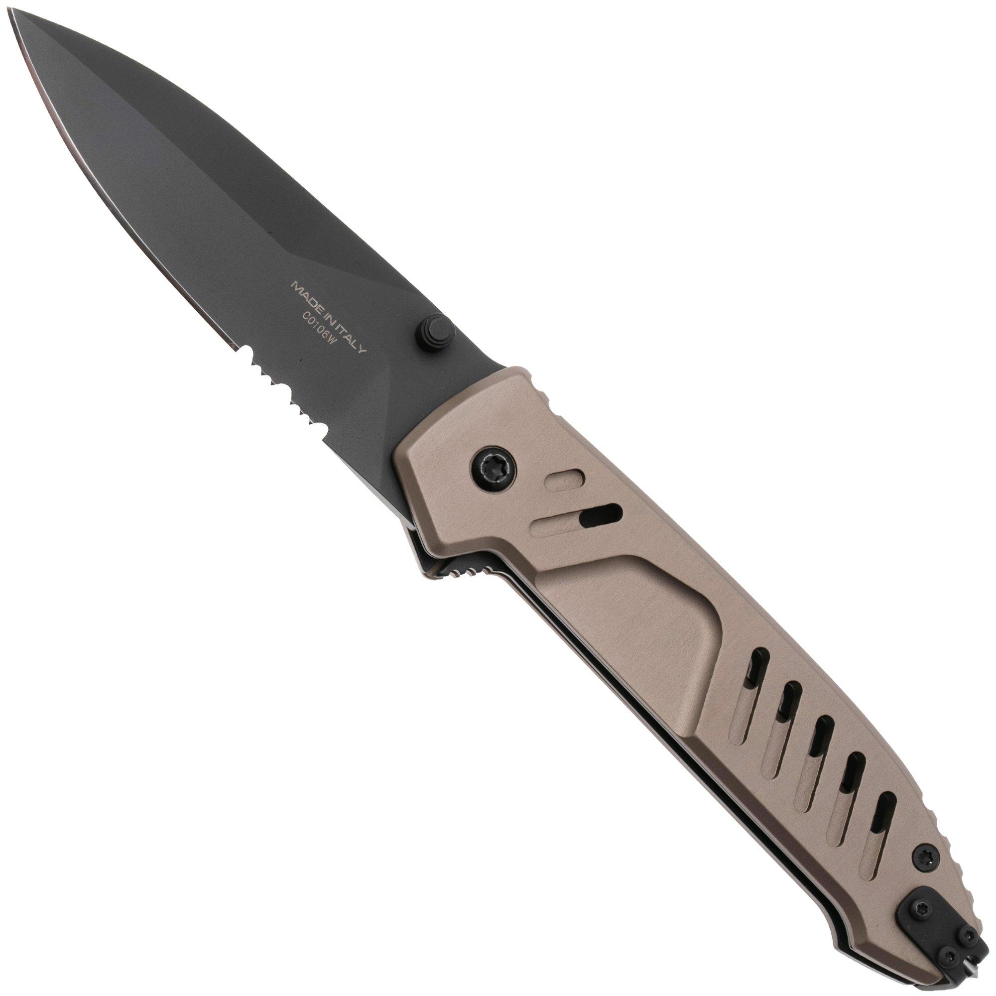 Nóż składany Extrema Ratio MF1 EVO SP 04.1000.0233/BLK/TM, Black Böhler N690, Tactical Mud Aluminum