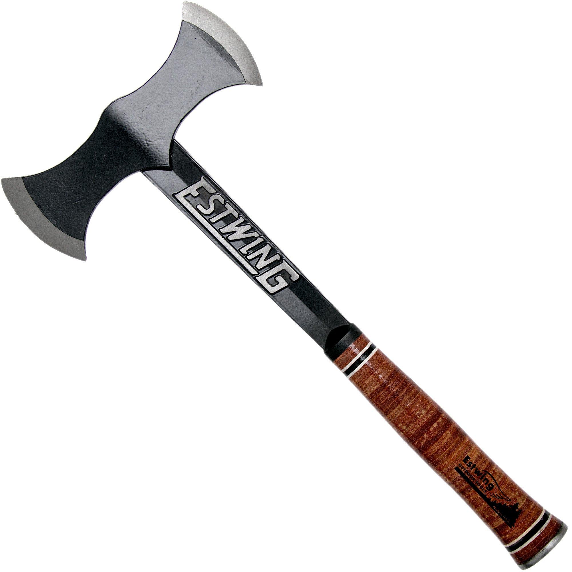 Estwing Black Eagle Leather Double Bit Wurfaxt EDBA mit Holster aus Nylon