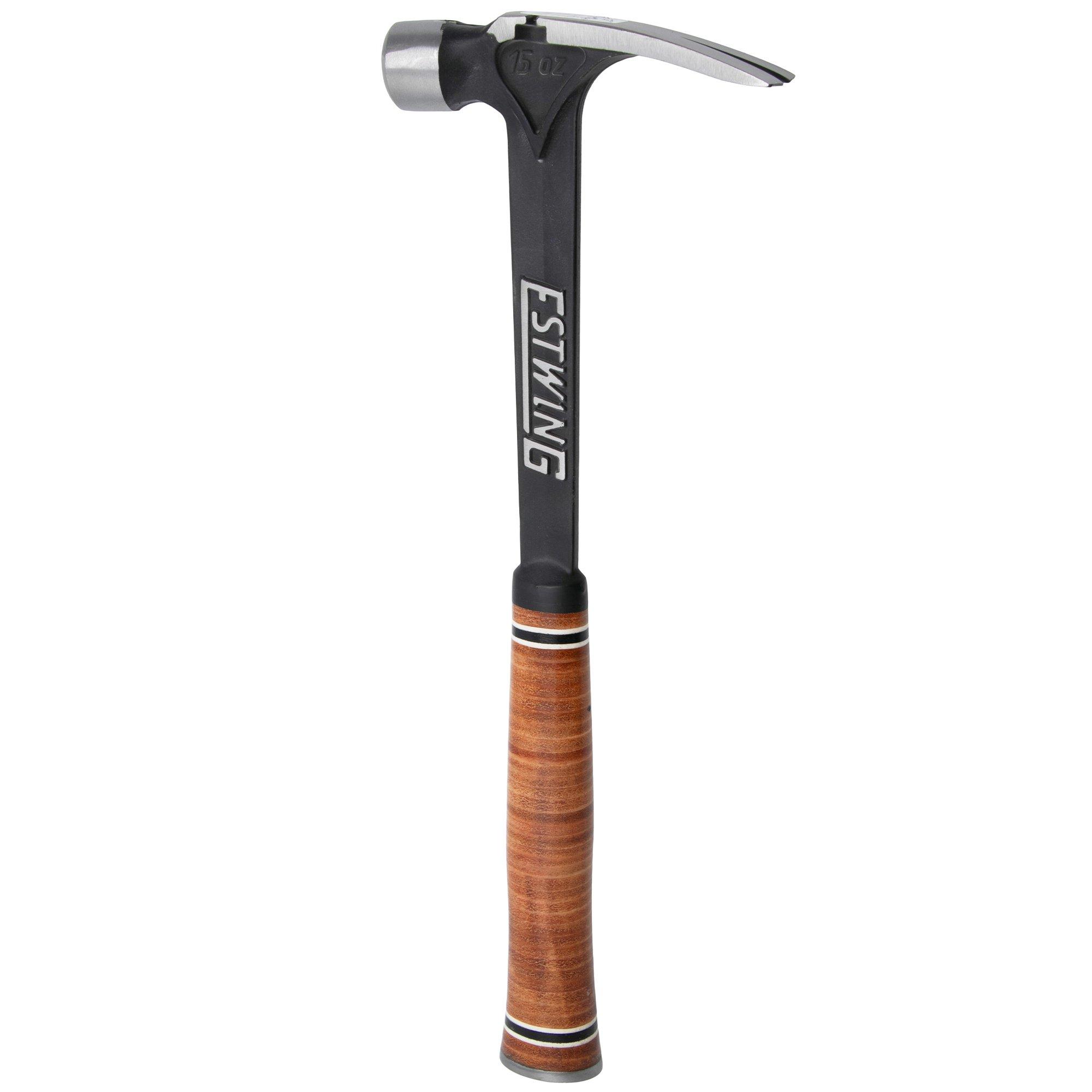 Estwing Ultra Series E15S Straight Claw Hammer EWEE15S Stacked Leather Grip, Latthammer 425 g