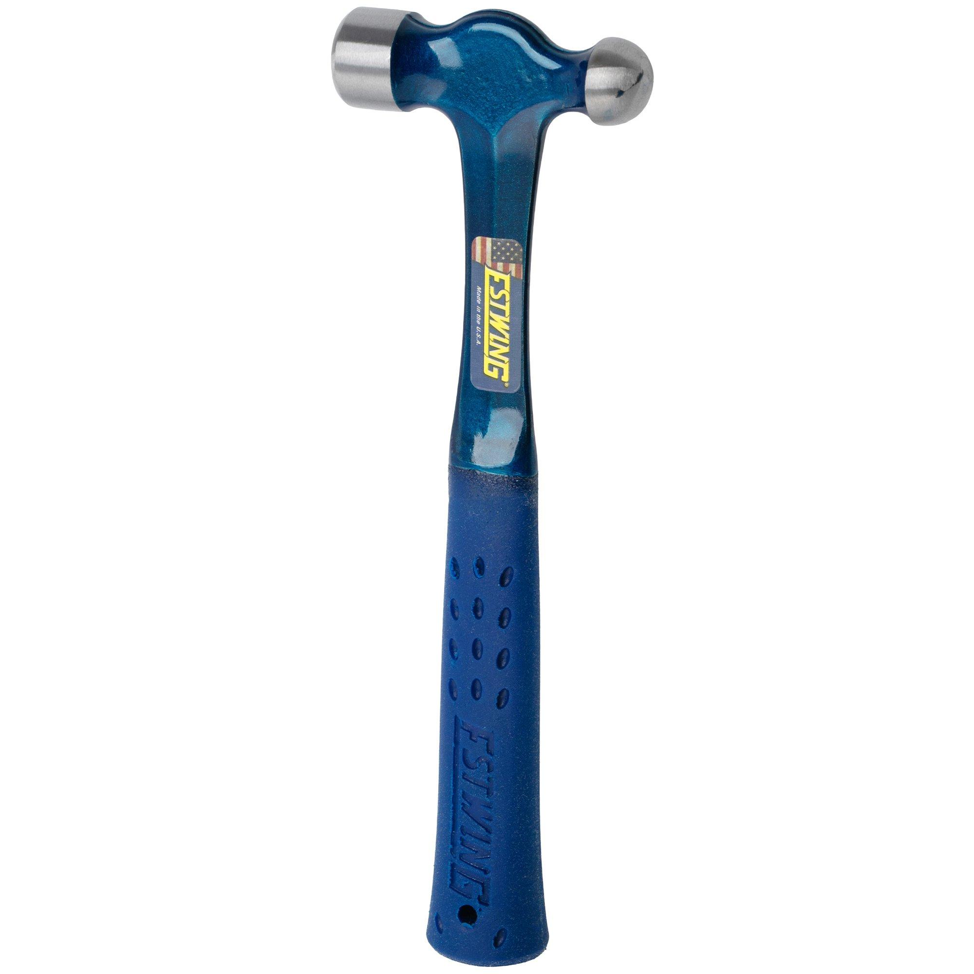 Estwing E3-12BP Ball Peen Hammer, Shock Reduction Grip, Kugelhammer 340 g