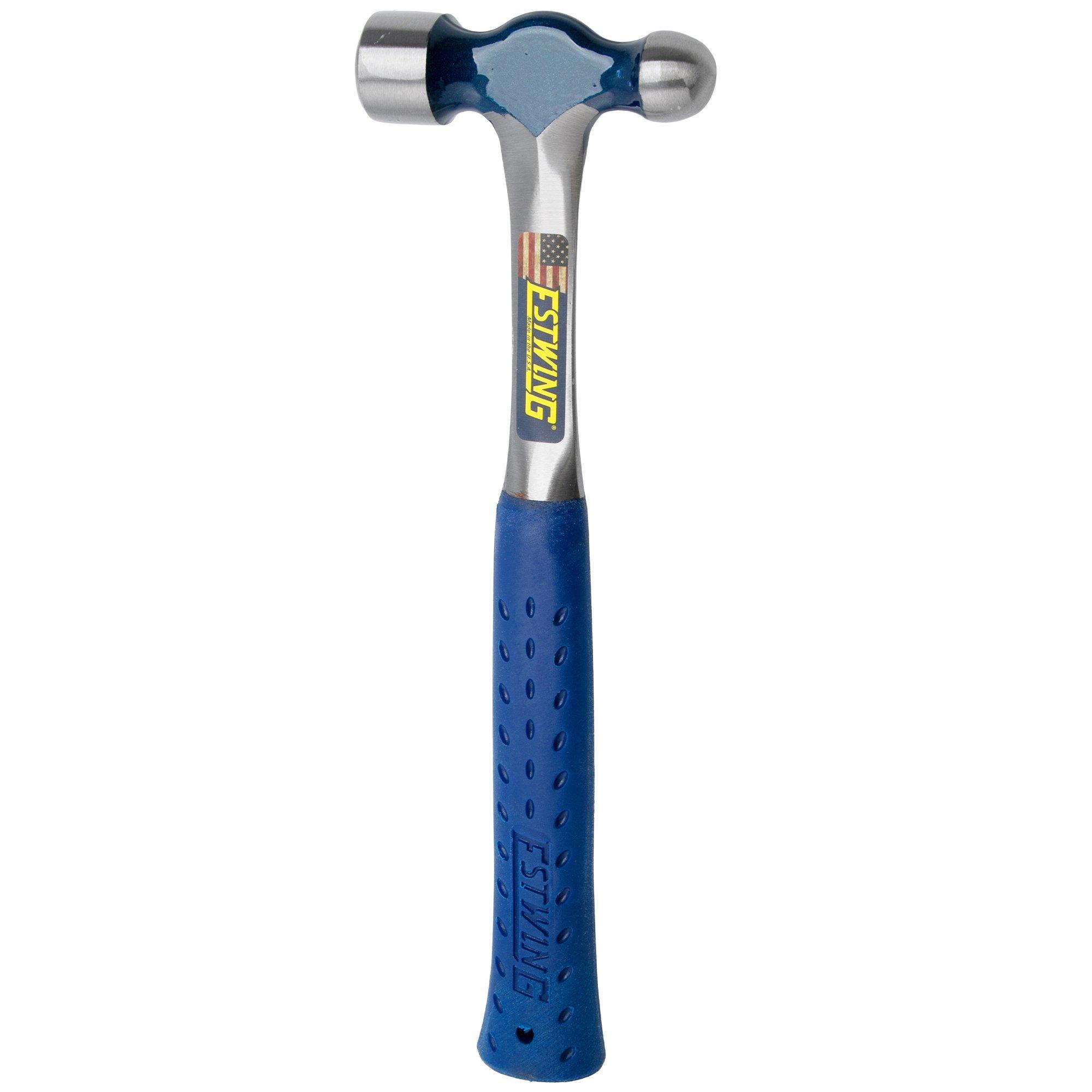 Estwing E3-16BP Ball Peen Hammer, Shock Reduction Grip, Kugelhammer 450 g