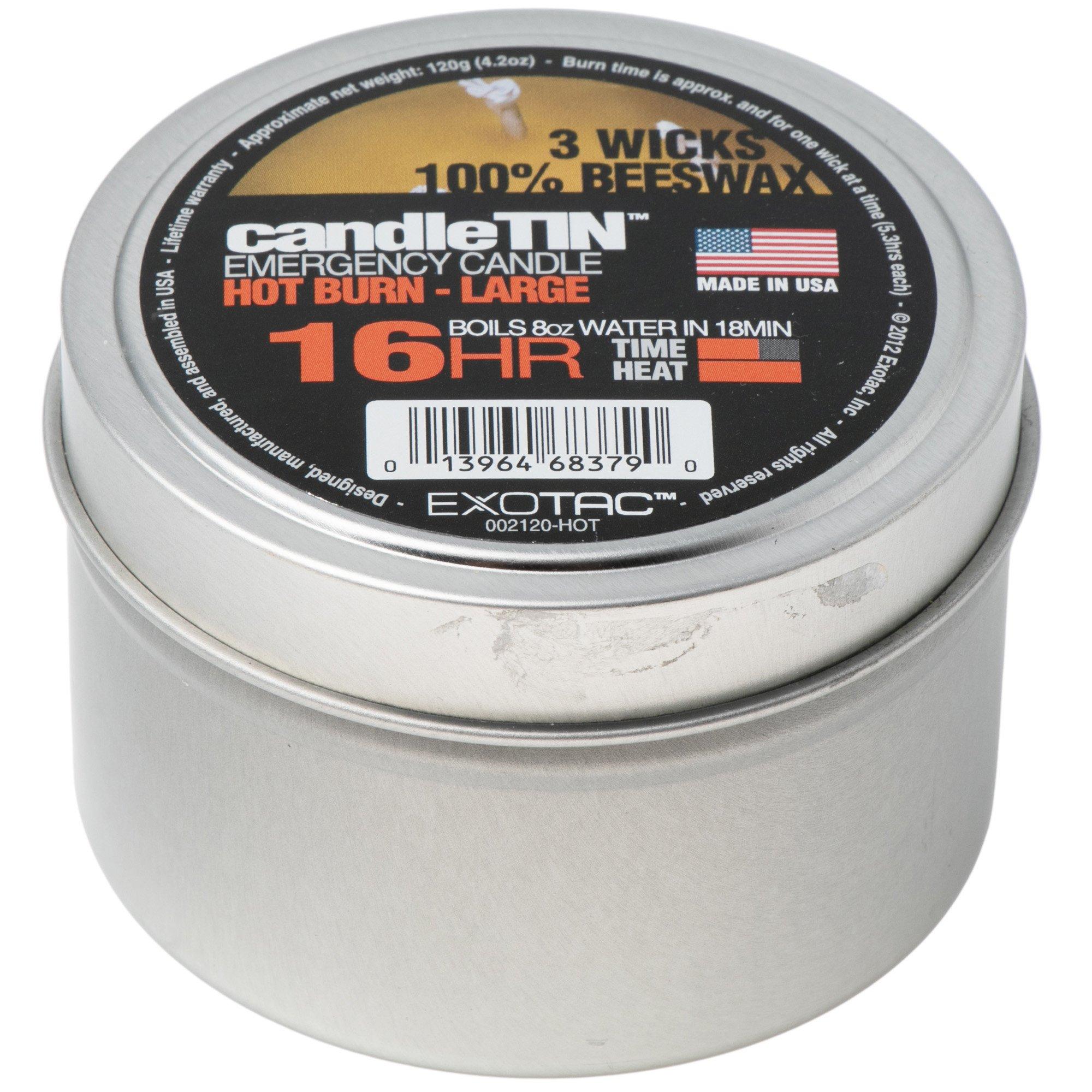Exotac CandleTIN Large Hot Burn 002120-HOT Survival-Kerze
