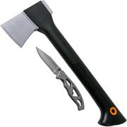 Fiskars Limited Edition set con accetta a mano e coltello Gerber Paraframe