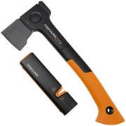 Toporek + ostrzałka Fiskars X14 Universal Axe Set F1075432